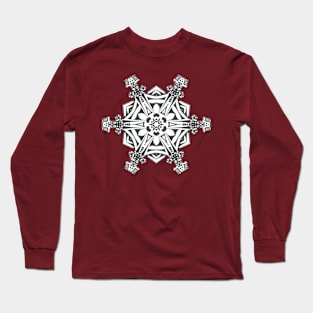 25C Unique Black White Abstract Mandala Long Sleeve T-Shirt